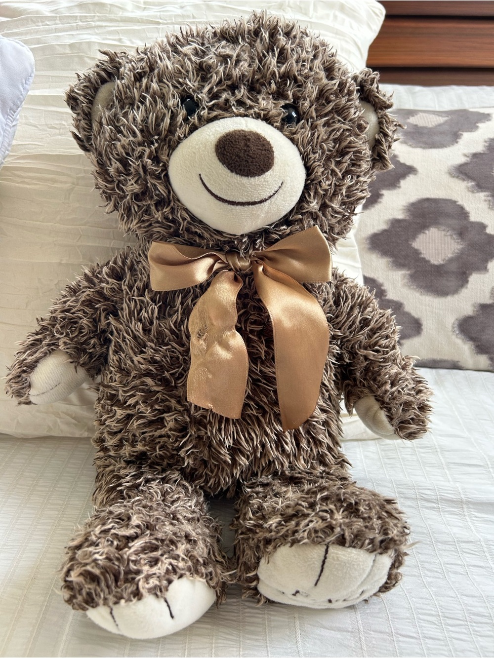 F.A.O. Schwarz Teddy Bear Plush Brown Cream